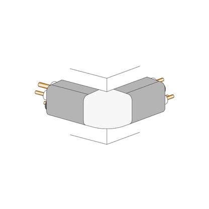 Cot exterior plan orizontal 90 grade pentru canal mascare aer conditionat Clima Plus 65x50mm